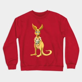 Kangaroo Illustration Crewneck Sweatshirt